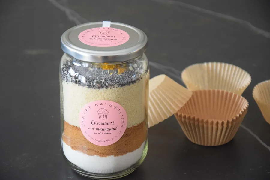 Gezonde Citroentaart maanzaad cupcakes bakmix - Natuurlijk gezoet - Voedstapje