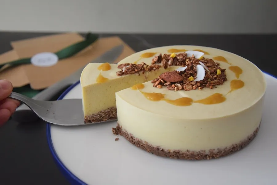 Gezonde Mango Kwarktaart met Citroen en Gember