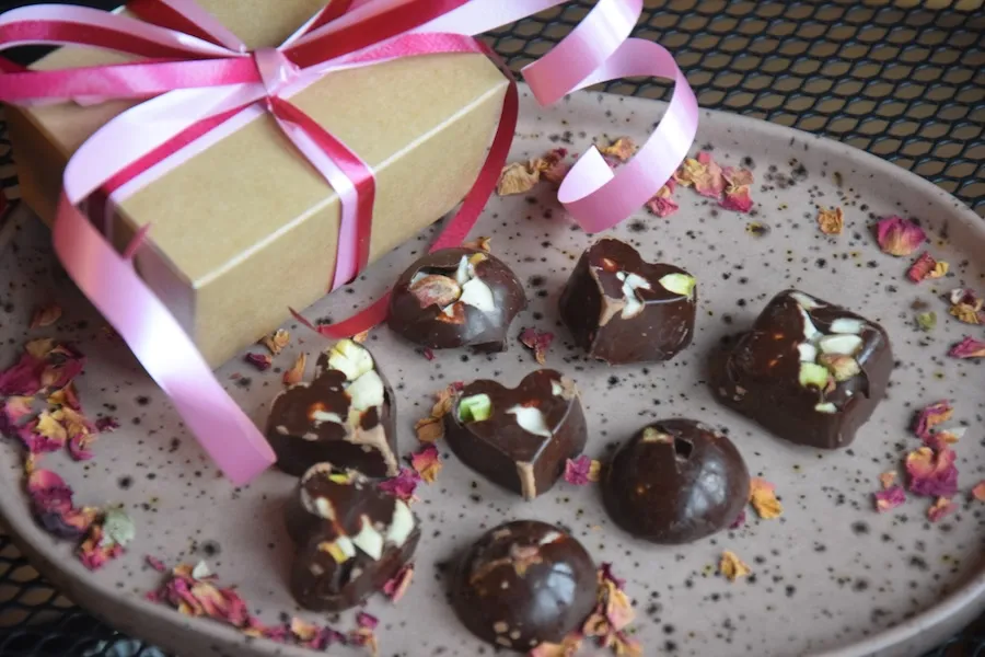 gezonde bonbons met pistache en amandel