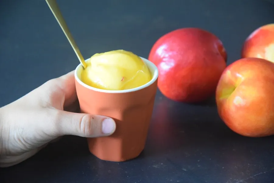 gezond ijs met mango en nectarine