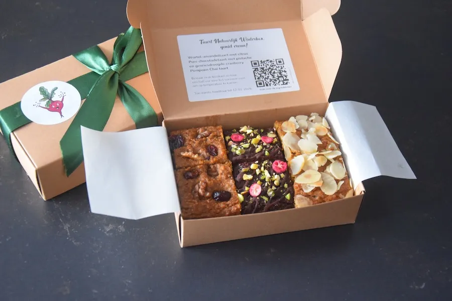 Feestelijke winterbox met Taart Natuurlijk
